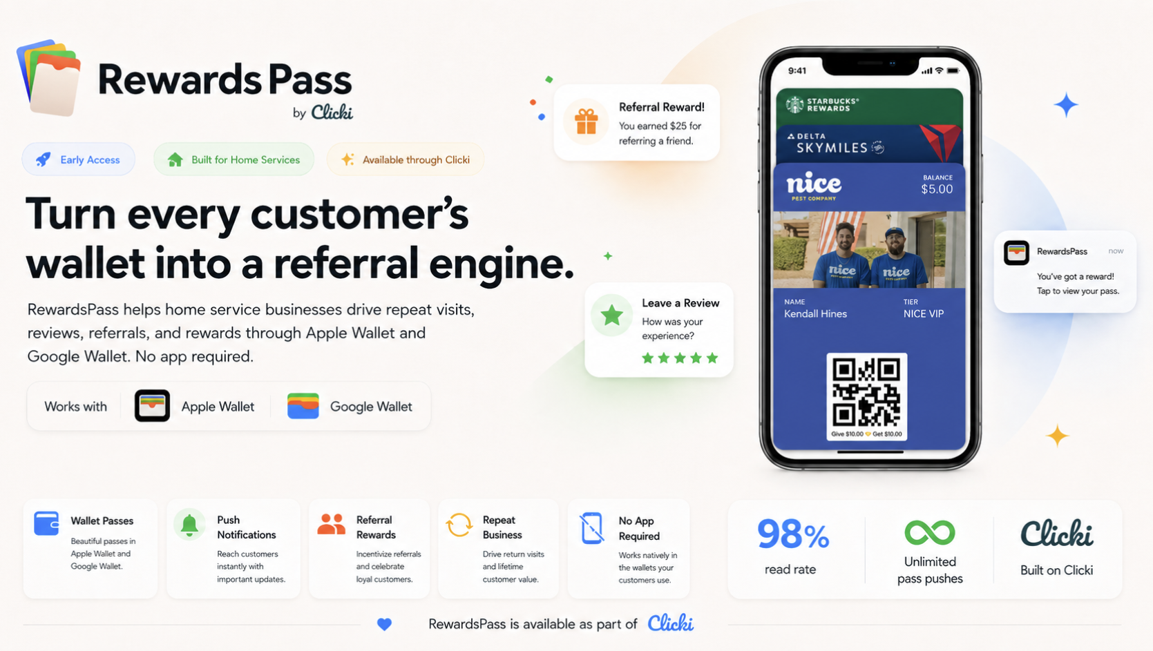 RewardsPass: Digital Wallet Referral Programs for Service Businesses